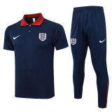 2025 England Sapphire Blue POLO Training Tracksuit