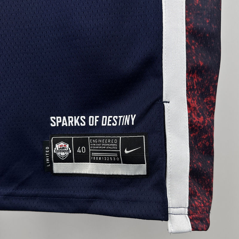 Team USA CURRY #4 Blue NBA 8