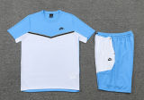 2022 Nk White Blue Short Training Jersey(A Set)