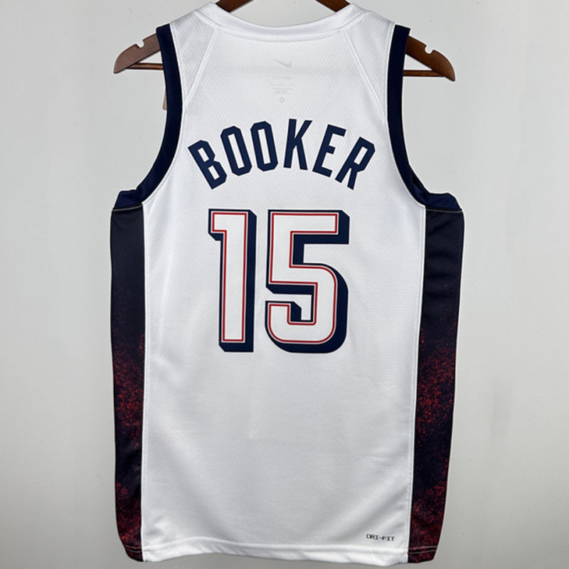 Team USA BOOKER #15 White NBA 2