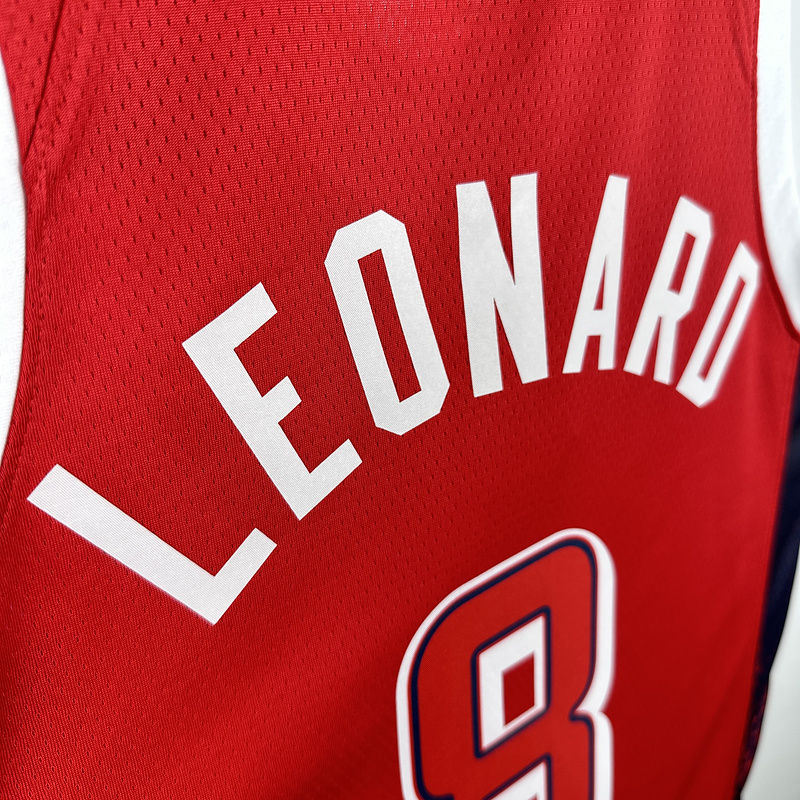 Team USA LEONARD #8 Red NBA 8