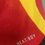 2024/25 Spain Home Red Player Version Long Sleeve Jersey