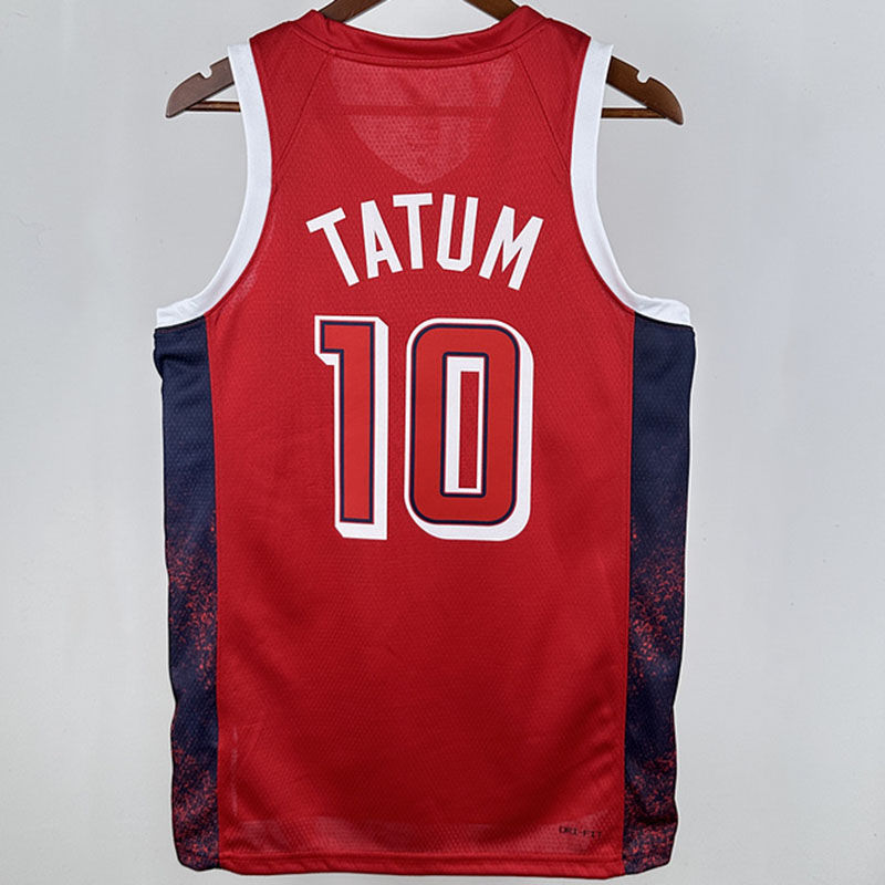 Team USA TATUM #10 Red NBA 2
