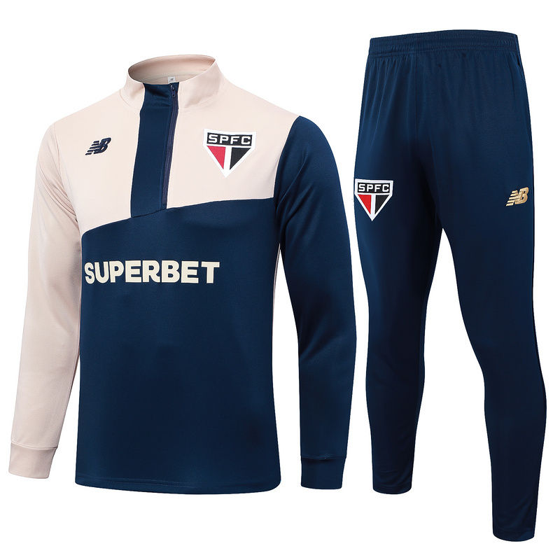 Sao Paulo Off- Sweater Tracksui Local Versión Aficionado 2025 (Blanca)