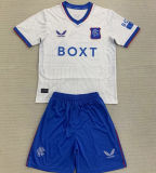 2024/25 Glasgow Rangers Away White Kids Soccer Jersey