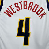 2024 Nuggets WESTBROOK #4 White NBA Jersey
