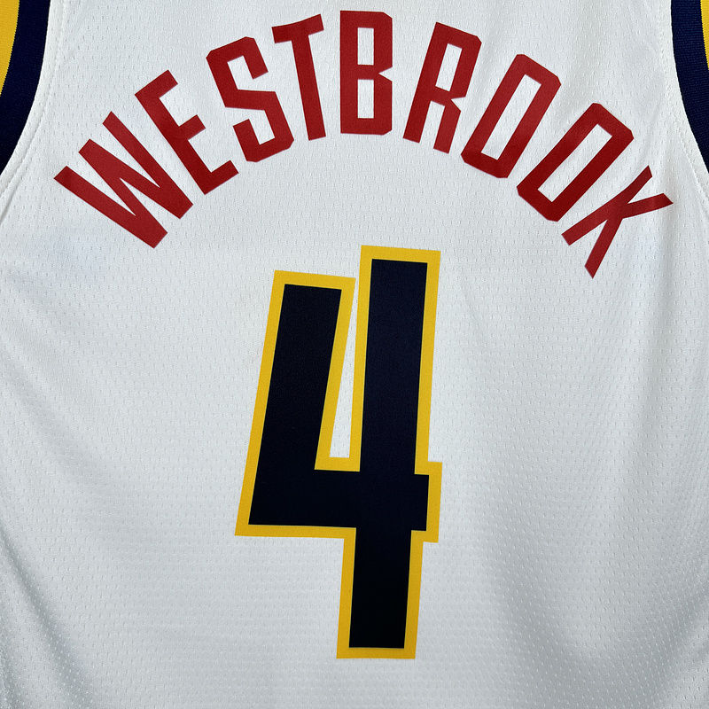 Nuggets WESTBROOK #4 White NBA 5