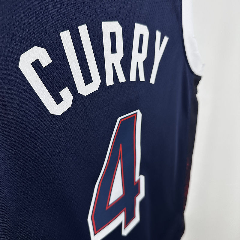Team USA CURRY #4 Blue NBA 6