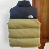 1996 THE N FACE Light Green Vest Down Jackets