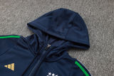 2025 Italy Sapphire Blue Hoody Zipper Jacket Windbreaker