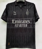 RAFA LEãO #10 AC Milan x PUMA x Pleasures 4Th Black Fans Jersey 2023/24 欧冠体