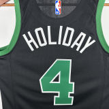 2025 Celtics HOLIDAY #4 Black NBA Jerseys