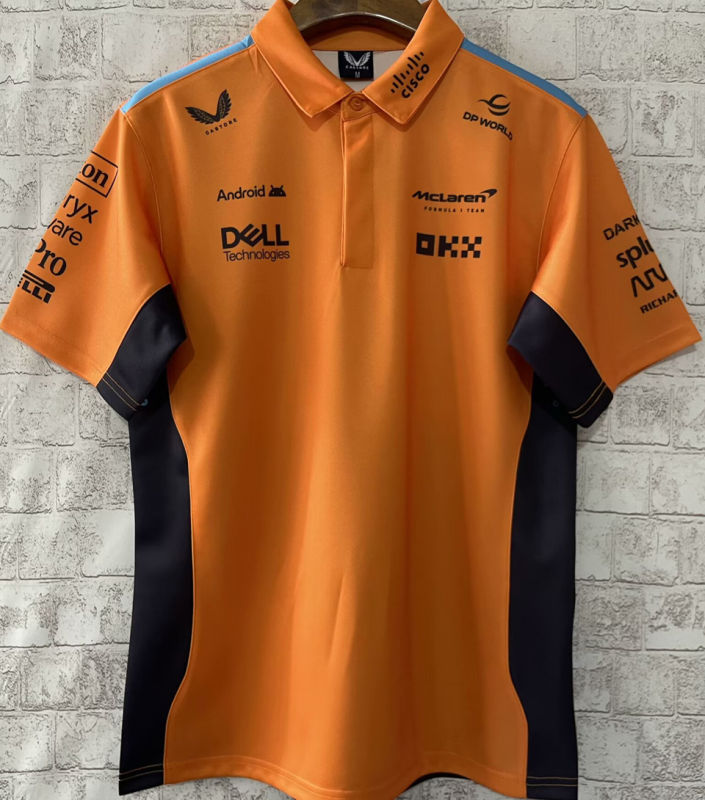 2024/25 McLaren F1 Yellow Black POLO Team T-Shirt