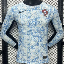 2024/25 Portugal Away Player Version Long Sleeve Jersey