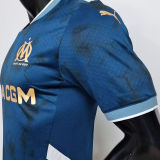 2024/25 MS Away Blue Player Version Jersey (Print All Sponsor) 背下+袖+右臂上广告