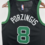 2025 Celtics PORAIGIS #8 Black NBA Jerseys