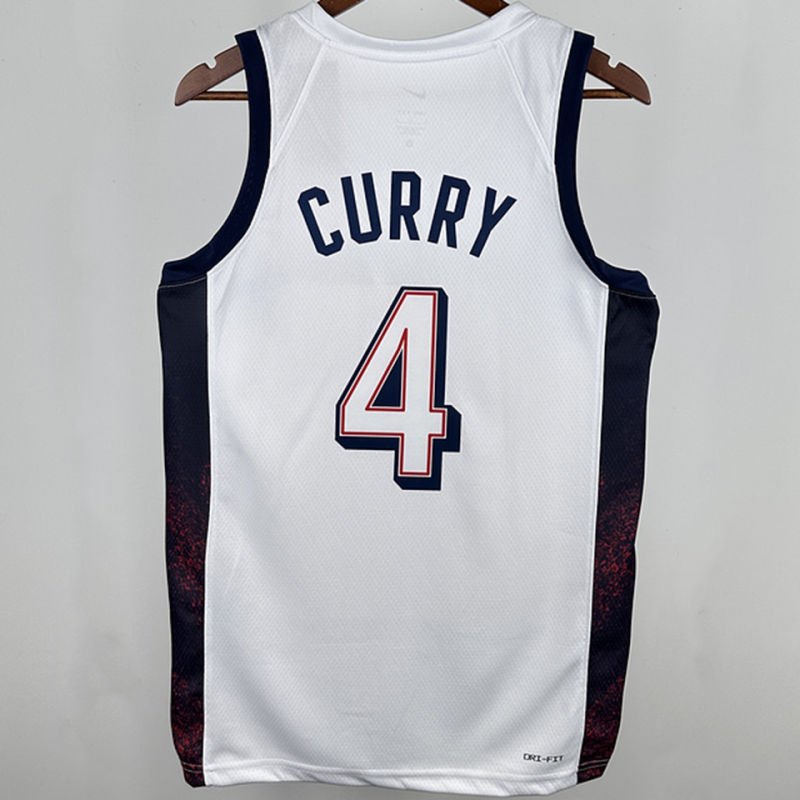 Team USA CURRY #4 White NBA 2
