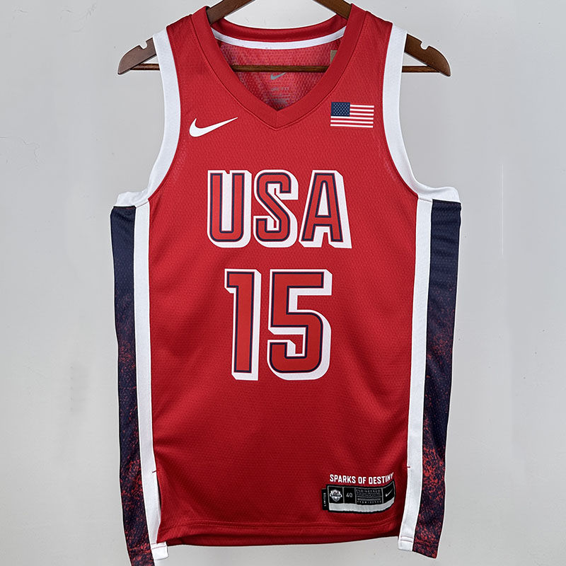 Team USA BOOKER #15 Red NBA