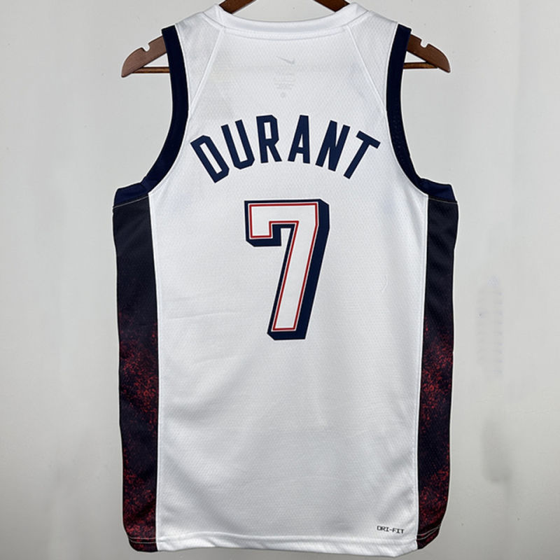 Team USA DURANT #7 White NBA 2