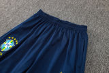 2024/25 Brazil Blue Hoody Zipper Jacket Tracksuit
