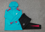 2025 PSG Green Hoody Zipper Jacket Tracksuit