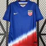 PULISIC #10 U.S 1:1 Quality Away Blue Red Fans Soccer Jersey 2024/25