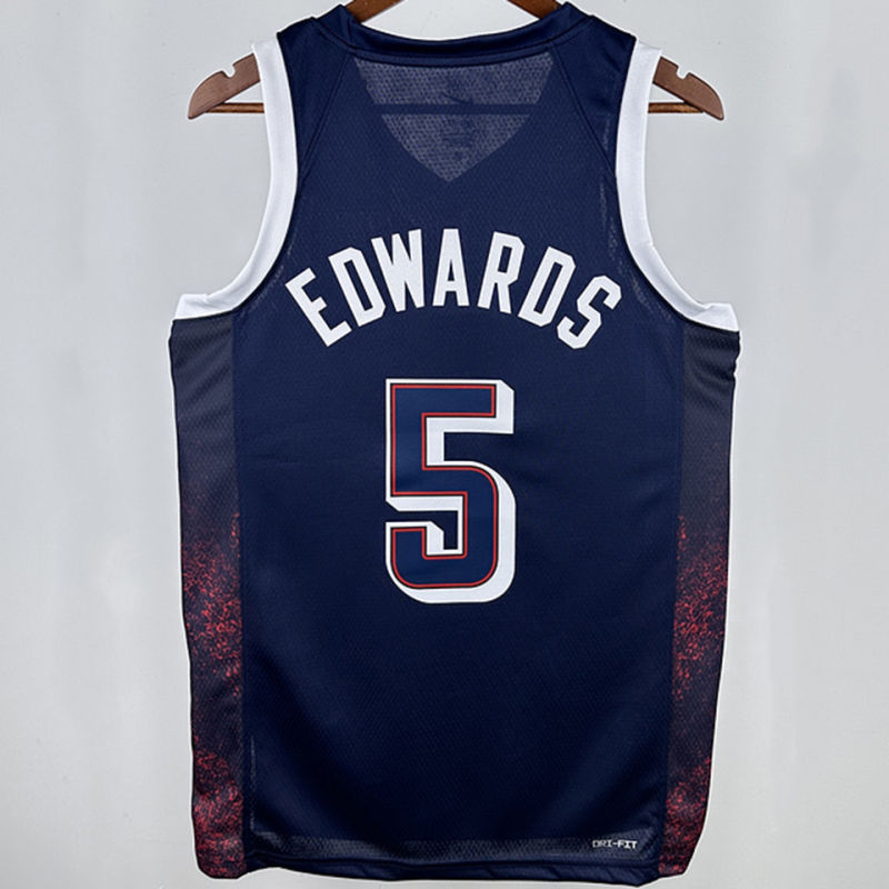 Team USA EDWARDS #5 Blue NBA 2