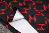 2025 M Utd Black Red Kids Sweater Tracksuit