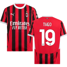 THEO #19 AC Milan 1:1 Quality Home Fans Soccer Jersey 2024/25 意甲字体