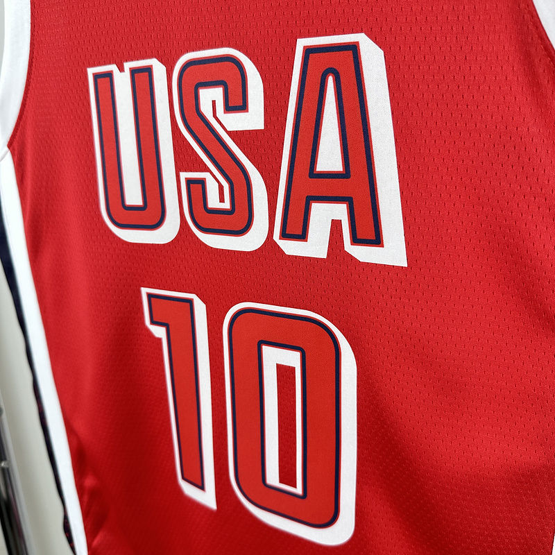 Team USA TATUM #10 Red NBA 6