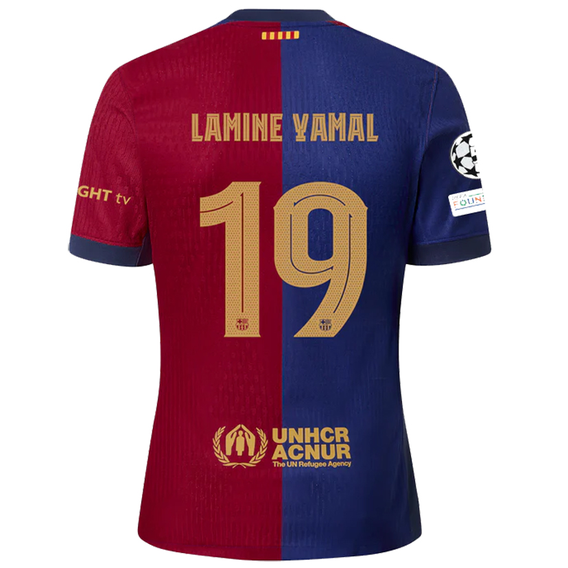 LAMINE YAMAL #19 BA 1:1 Quality Home Fans Jersey 2024/25 (UCL Font