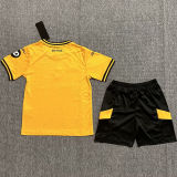 2024/25 Wolves Home Yellow Kids Soccer Jersey