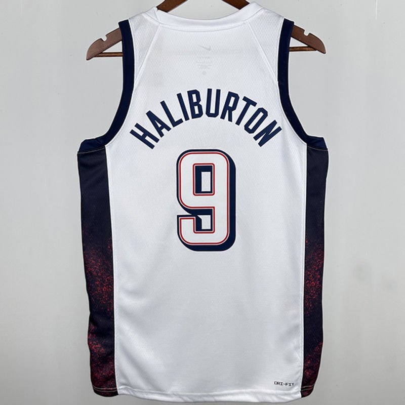Team USA HALIBURTON #9 White NBA 2