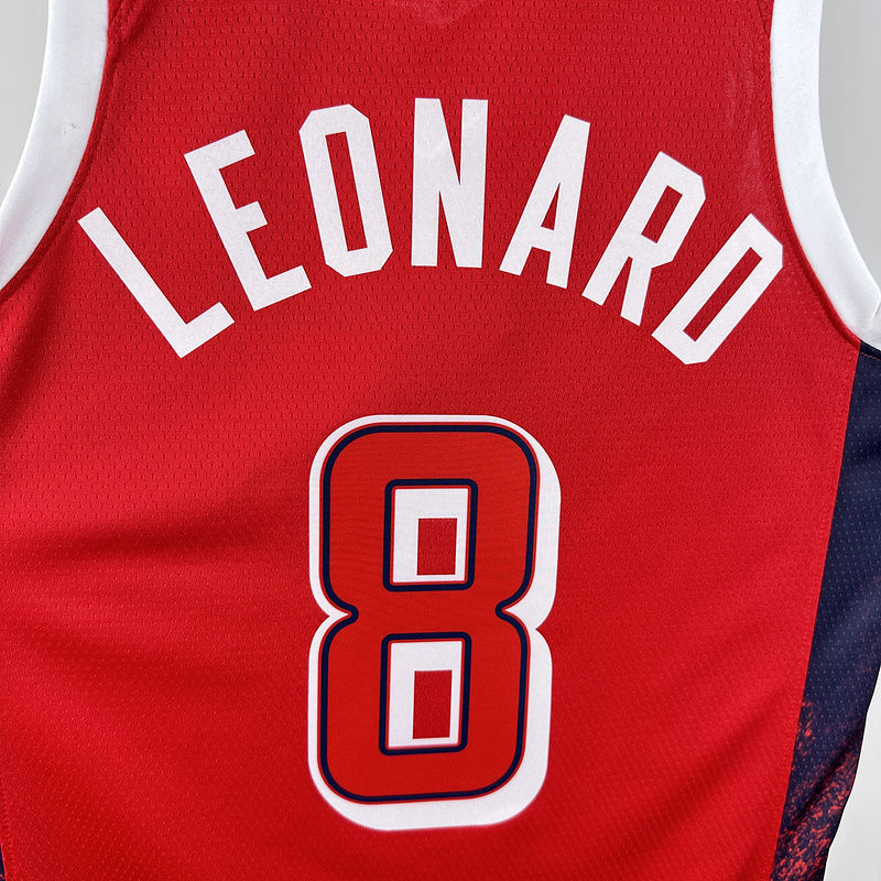 Team USA LEONARD #8 Red NBA 6