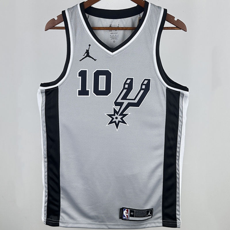 Spurs DEROZAN #10 Grey NBA
