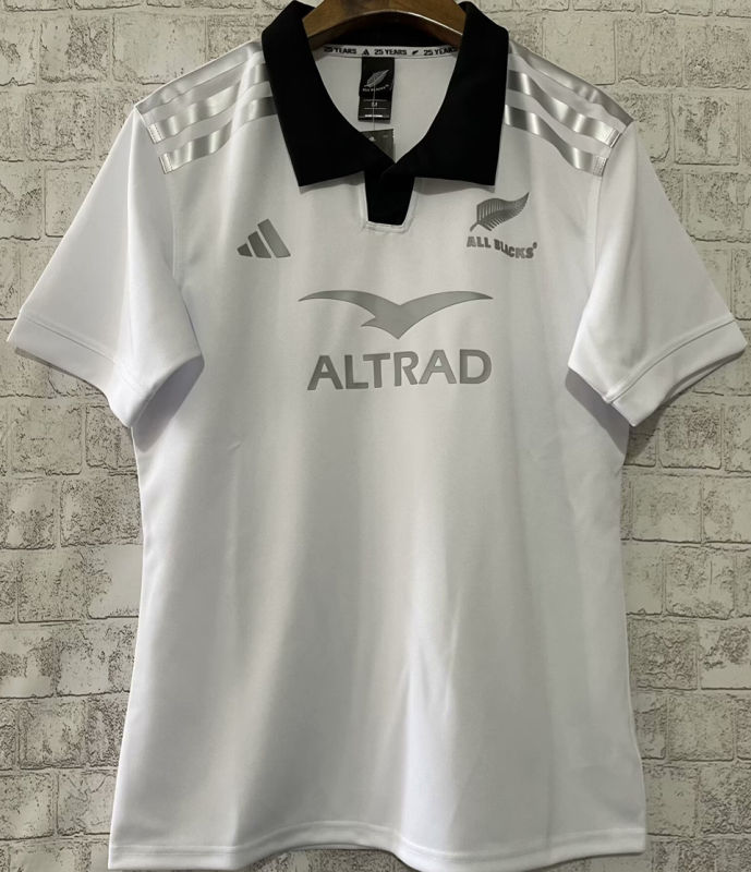 All Blacks Rugby Shirt Visitante Versión Aficionado 2024/25 (Blanca)