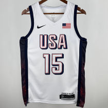 2025 Team USA BOOKER #15 White NBA Jerseys