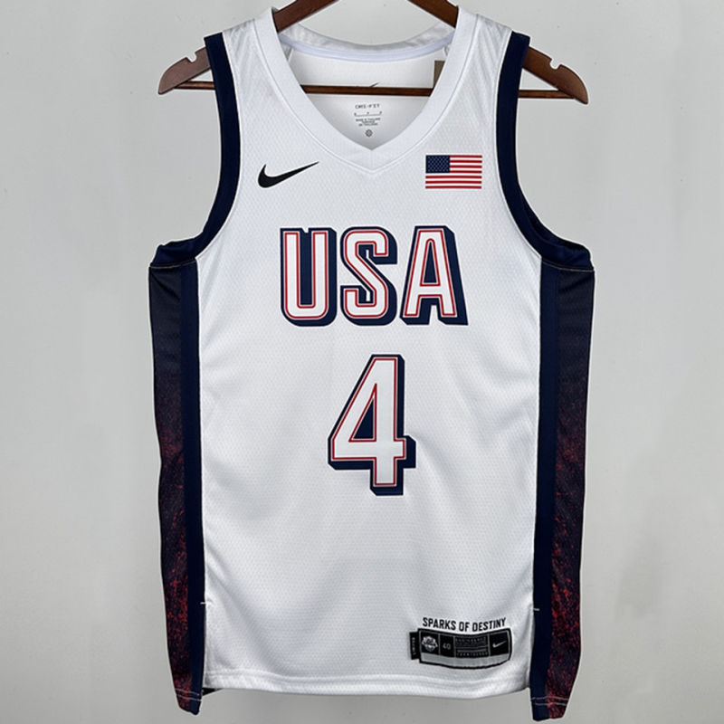 Team USA CURRY #4 White NBA
