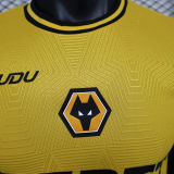 2024/25 Wolves Home Yellow Player Version Soccer Jersey