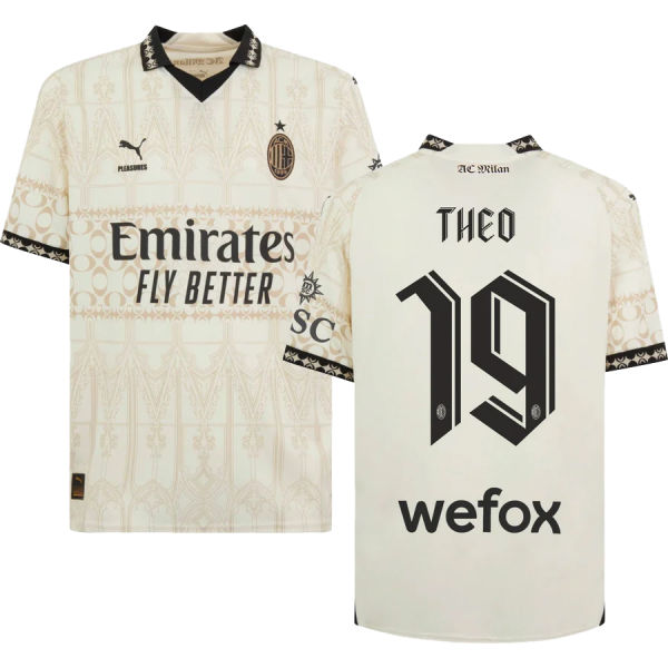 THEO #19 AC Milan x PUMA x Pleasures 4Th Fans Jersey 2023/24 欧冠体
