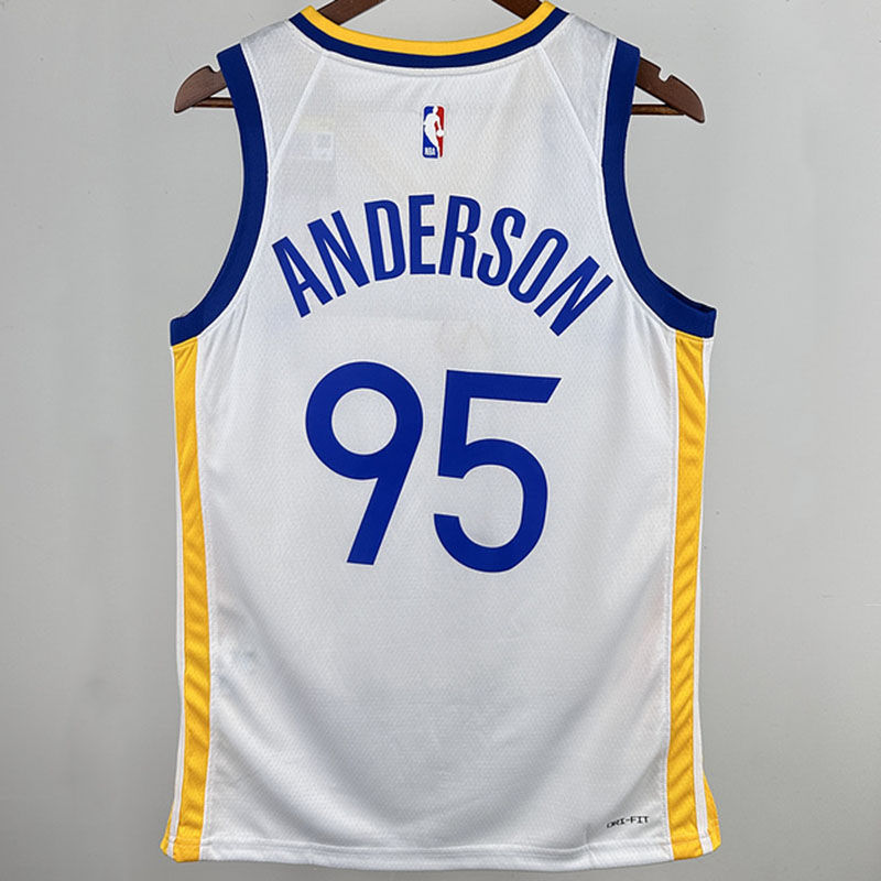 Warriors ANDERSON #95 White NBA 2