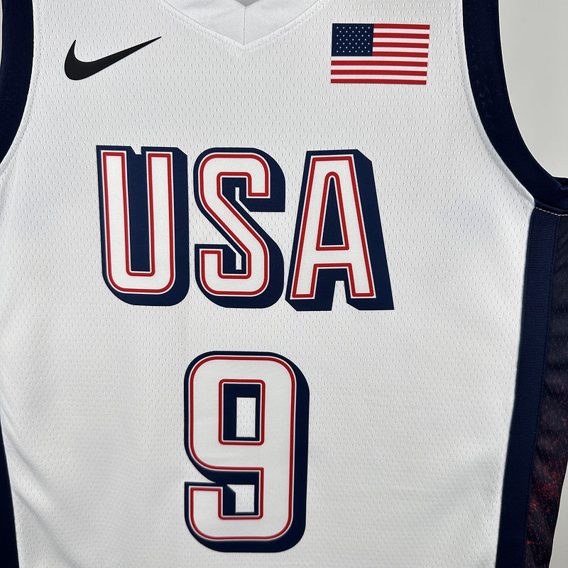 Team USA HALIBURTON #9 White NBA 5