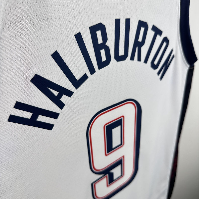 Team USA HALIBURTON #9 White NBA 6