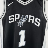 2024/25 Spurs WEMBANYAMA # Black Kids NBA Jersey