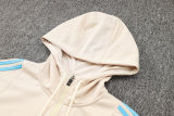 2025 Argentina Rice White Hoody Zipper Jacket Windbreaker