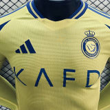 2024/25 Al Nassr Home Yellow Long Sleeve Player Version Jersey