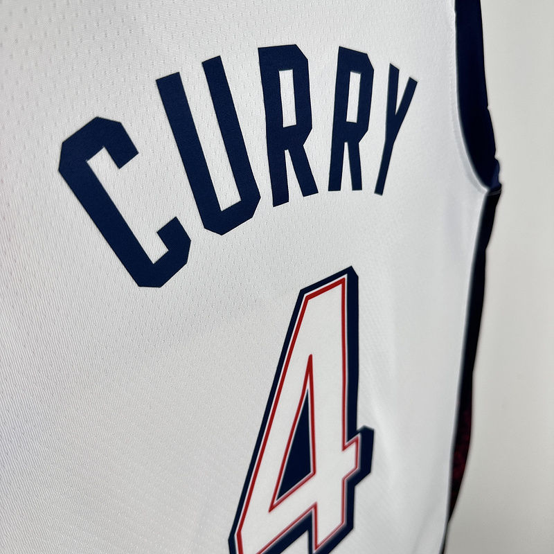 Team USA CURRY #4 White NBA 5