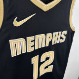 2025 Mavericks MORANT #12 Black Honor Edition NBA Jerseys