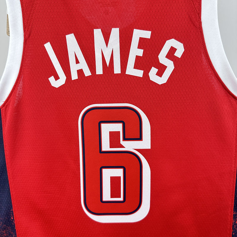 Team USA JAMES #6 Red NBA 8