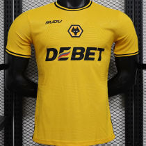 2024/25 Wolves Home Yellow Player Version Soccer Jersey